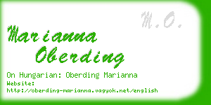 marianna oberding business card